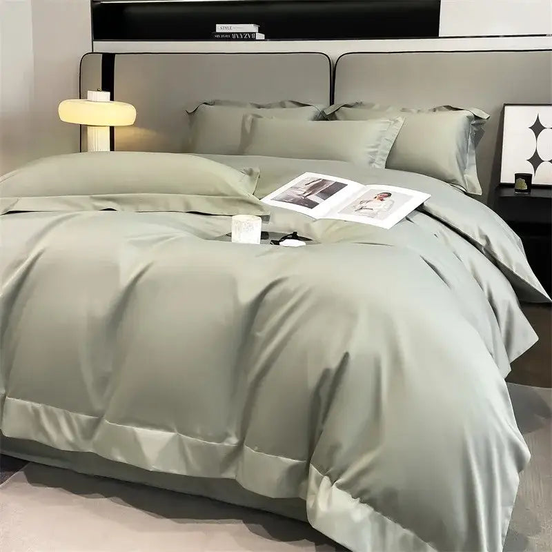 Slate Blue Cotton Bedding and Duvet Cover