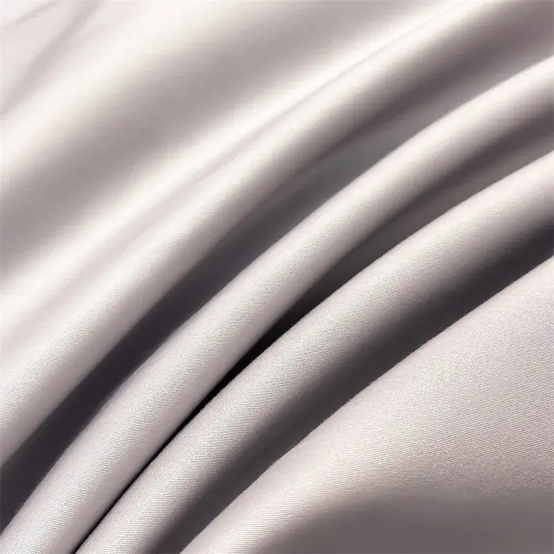 Sky blue satin duvet cover by Decorbites with gleaming, smooth fabric and soft folds on Tampa Home & Garden Store