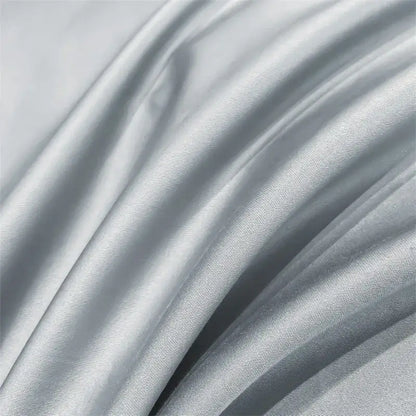 Gray Satin Bedding Set And A Soft Cotton Sheet
