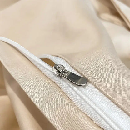 Luxury Sky Blue Satin Bedding Set and Blanket