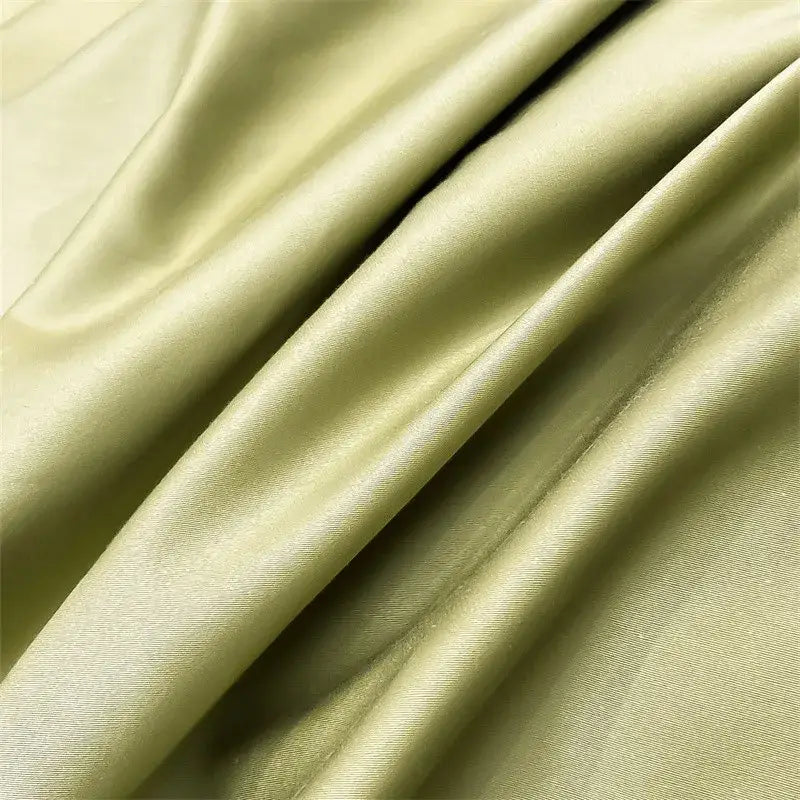 Gray Satin Bedding Set And A Soft Cotton Sheet