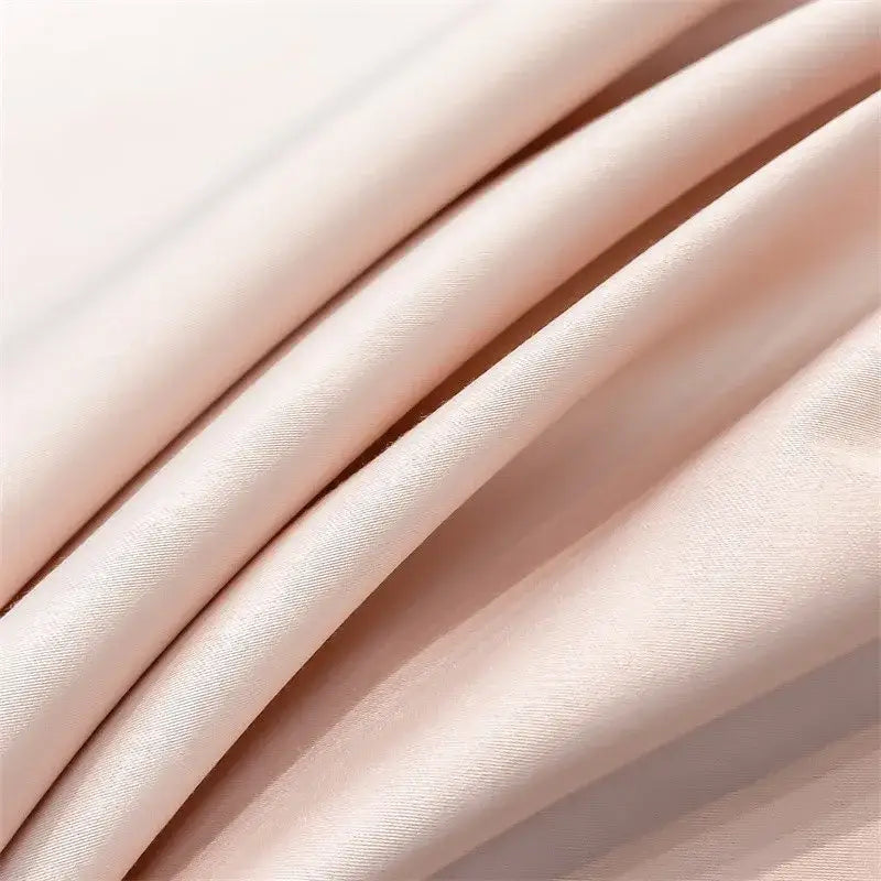 Gray Satin Bedding Set And A Soft Cotton Sheet