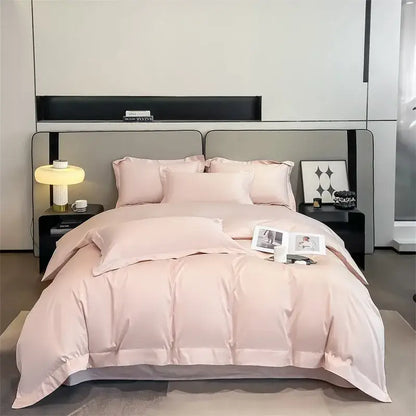 Gray Satin Bedding Set And A Soft Cotton Sheet