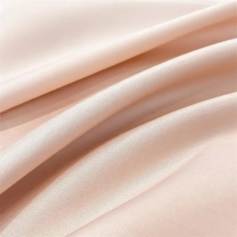 Sky Blue Satin Bedding Set duvet cover by Decorbites with smooth satin fabric and soft folds on Tampa Home & Garden Store