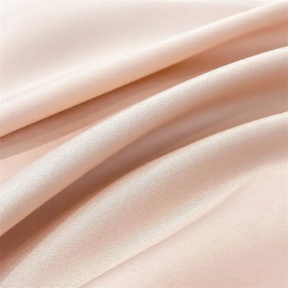 Sky Blue Satin Bedding Set duvet cover by Decorbites with smooth satin fabric and soft folds on Tampa Home & Garden Store
