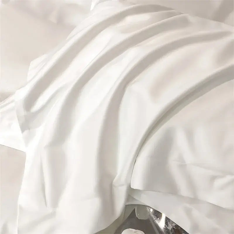 Luxury Sky Blue Satin Bedding Set and Blanket