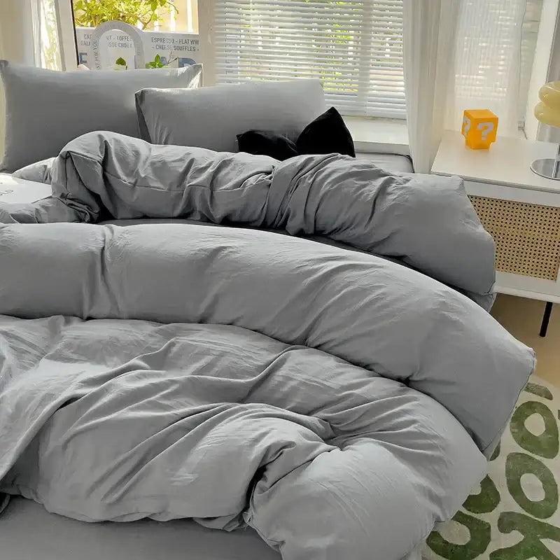 Duvet cover set in cream cotton by Decorbites for bedroom on Tampa Home & Garden Store