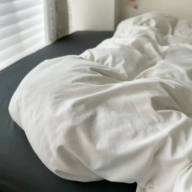 Duvet cover set white & dark gray by Decorbites, luxe bedding for bedroom on Tampa Home & Garden Store