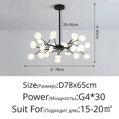 Gold Globe LED Chandelier with Warm and Soft Glow