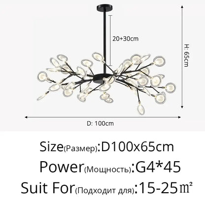 Gold Globe LED Chandelier with Warm and Soft Glow