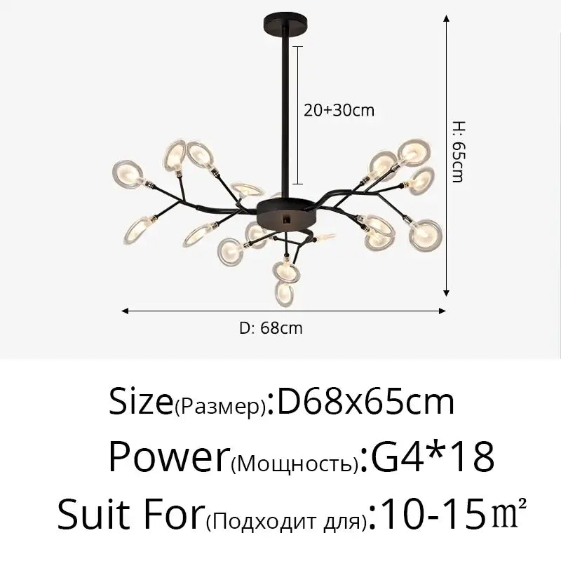 Gold Globe LED Chandelier with Warm and Soft Glow