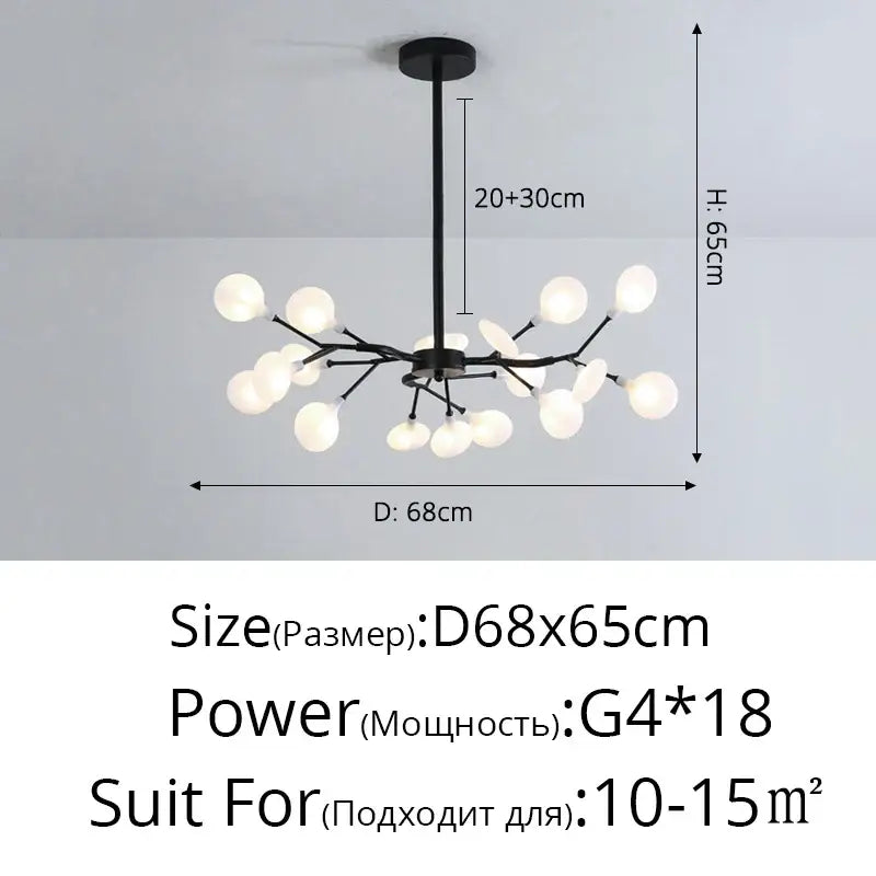 Gold Globe LED Chandelier with Warm and Soft Glow
