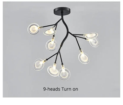 Gold Globe LED Chandelier with Warm and Soft Glow