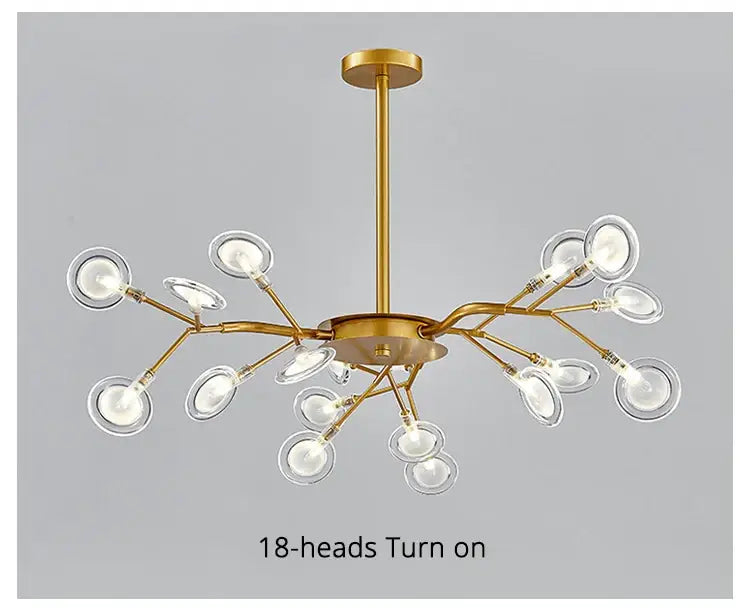 Gold Globe LED Chandelier with Warm and Soft Glow