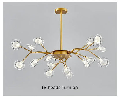 Gold Globe LED Chandelier with Warm and Soft Glow