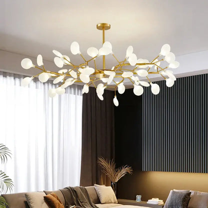 Gold Globe LED Chandelier with Warm and Soft Glow