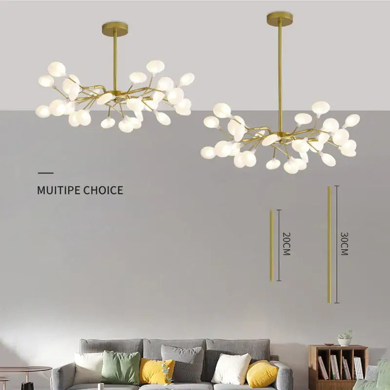 Gold Globe LED Chandelier with Warm and Soft Glow