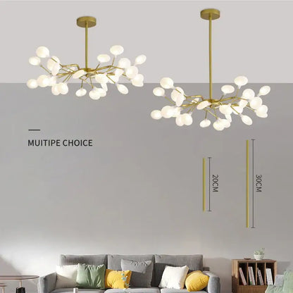 Gold Globe LED Chandelier with Warm and Soft Glow