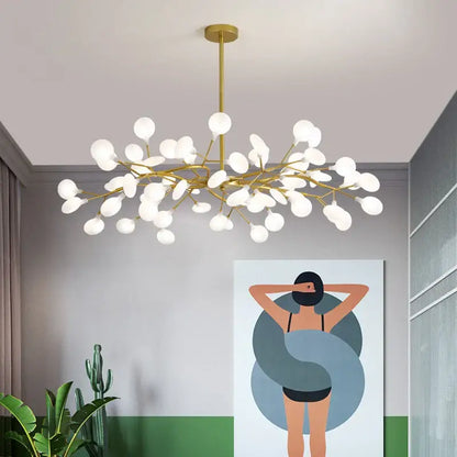 Gold Globe LED Chandelier with Warm and Soft Glow