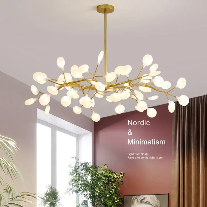 Gold Globe LED Chandelier with Warm and Soft Glow