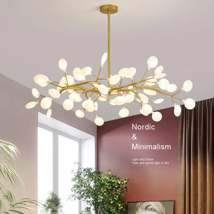 Gold Globe LED Chandelier with Warm and Soft Glow