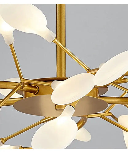Gold Globe LED Chandelier with Warm and Soft Glow