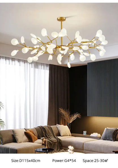 Gold Globe LED Chandelier with Warm and Soft Glow
