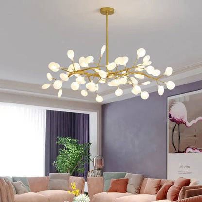 Gold Globe LED Chandelier with Warm and Soft Glow