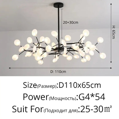 Gold Globe LED Chandelier with Warm and Soft Glow