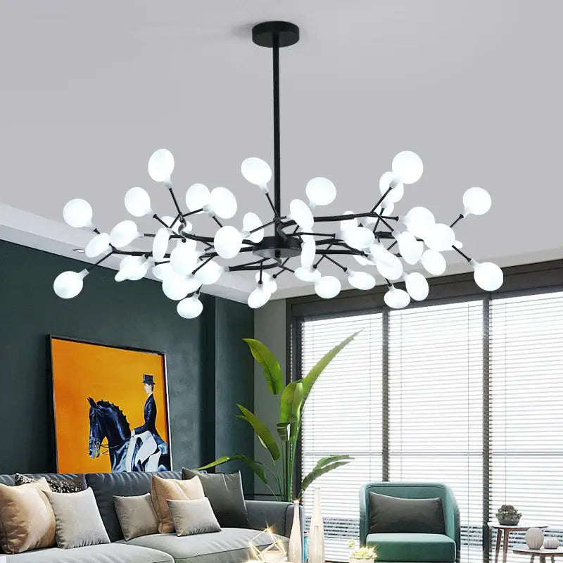 Gold Globe LED Chandelier with Warm and Soft Glow