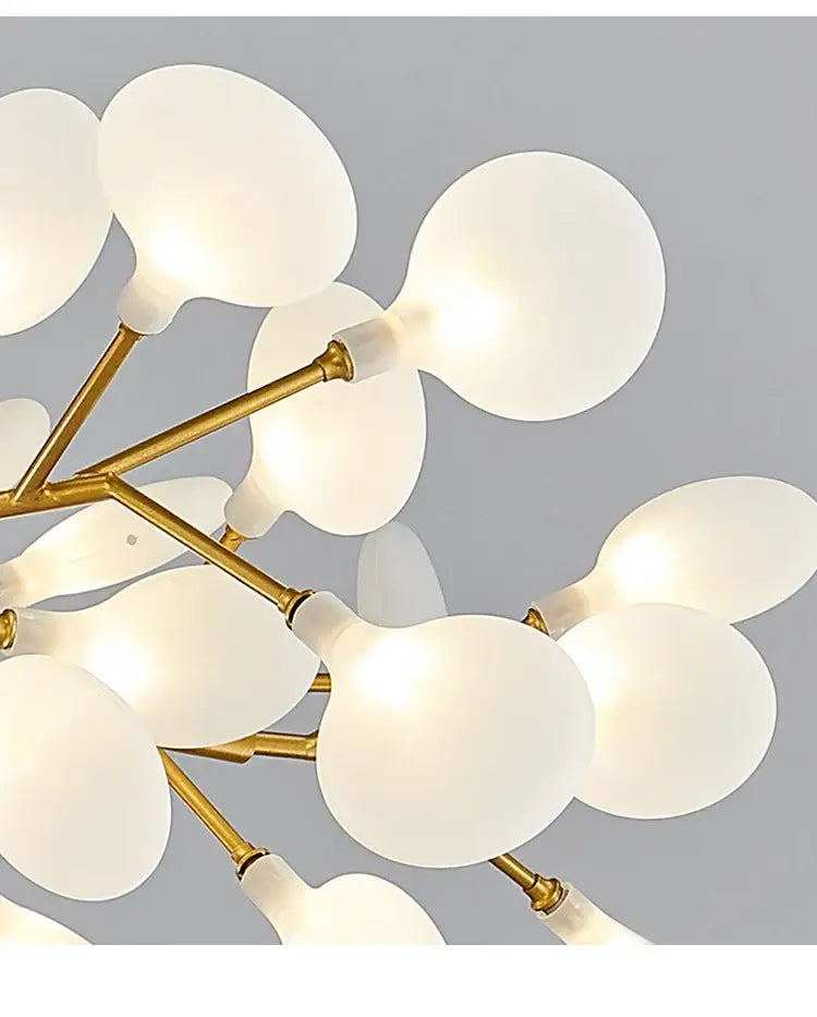 Gold Globe LED Chandelier with Warm and Soft Glow