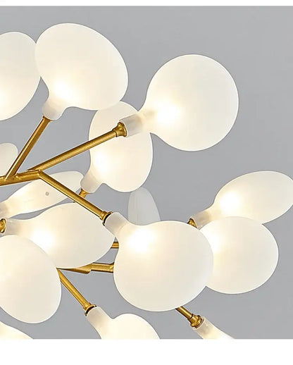Gold Globe LED Chandelier with Warm and Soft Glow