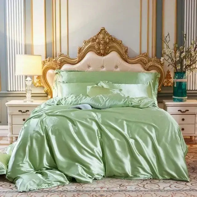 Bold Purple Satin Bedding Set and Soft Sheets