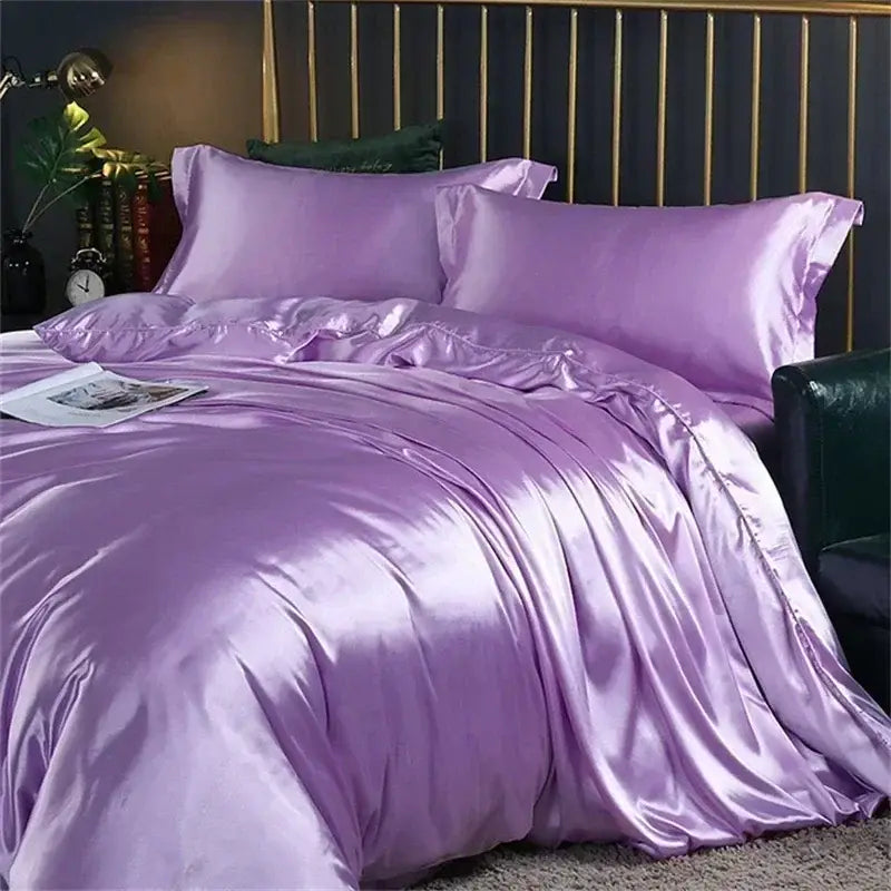 Luxurious Mulberry Silk and Burgundy Bedding