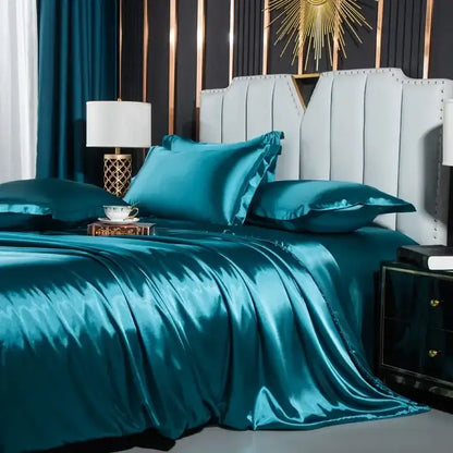 Light Jade Silk Bedding Set and Duvet Cover
