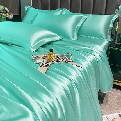 Luxury Gold Silk Duvet Cover and Bedding Set