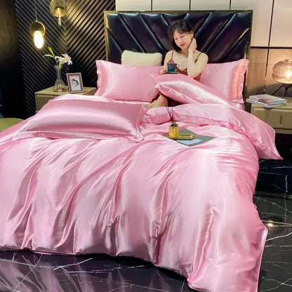 Luxury Camel Rayon Silk Bedding And Sheet Set