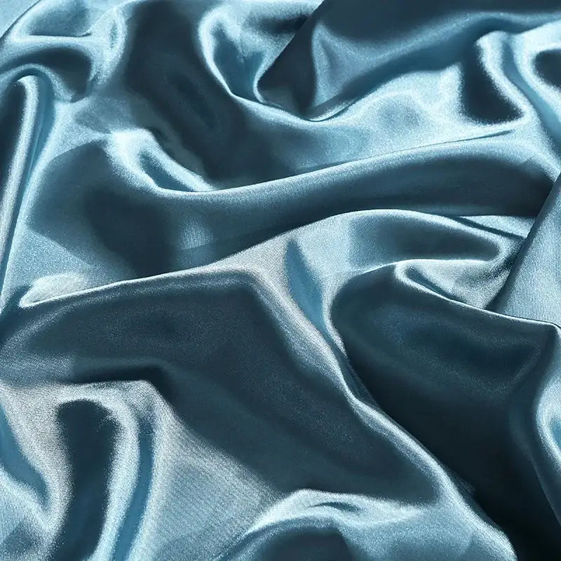 Matcha Green Satin Duvet Cover by Decorbites glossy, smooth fabric on Tampa Home & Garden Store