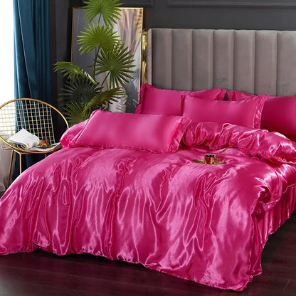 Vibrant Lime Green Satin Bedding Set and Sheets