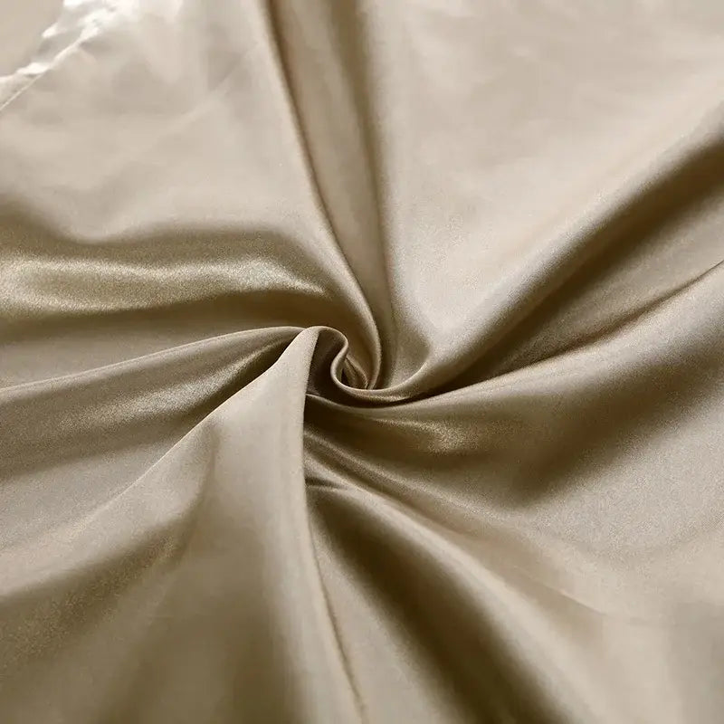 Yellow silk duvet cover set by Decorbites with silky sheen on Tampa Home & Garden Store