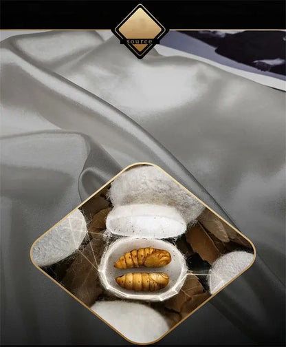 Gold and Premium Mulberry Silk Bedding Set