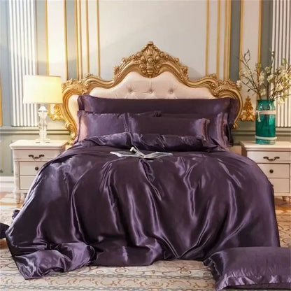The Luxurious Sage Green Satin Bedding Set