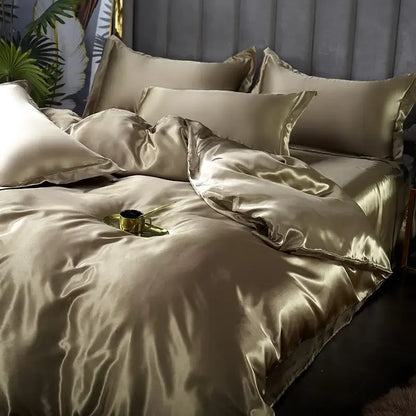Rose Gold Satin Bedding Set and Duvet Cover