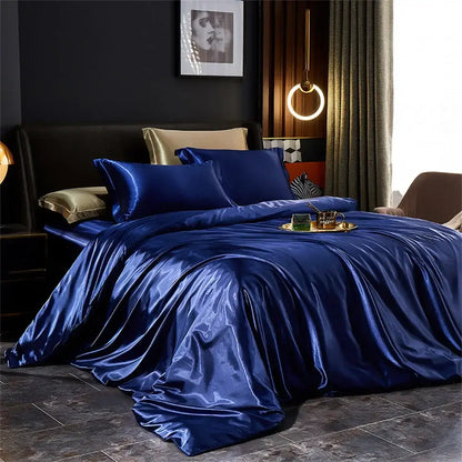 Light Jade Silk Bedding Set and a Duvet Cover