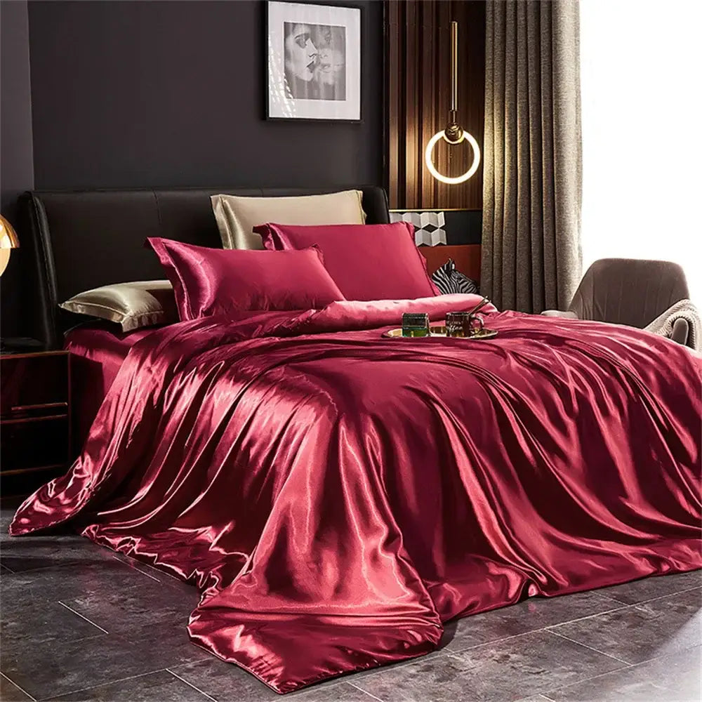 Luxury Jade Green Satin Bedding Set and Sheets