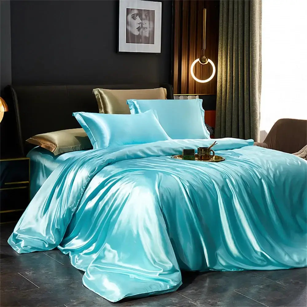 Luxury Jade Green Satin Bedding Set and Sheets