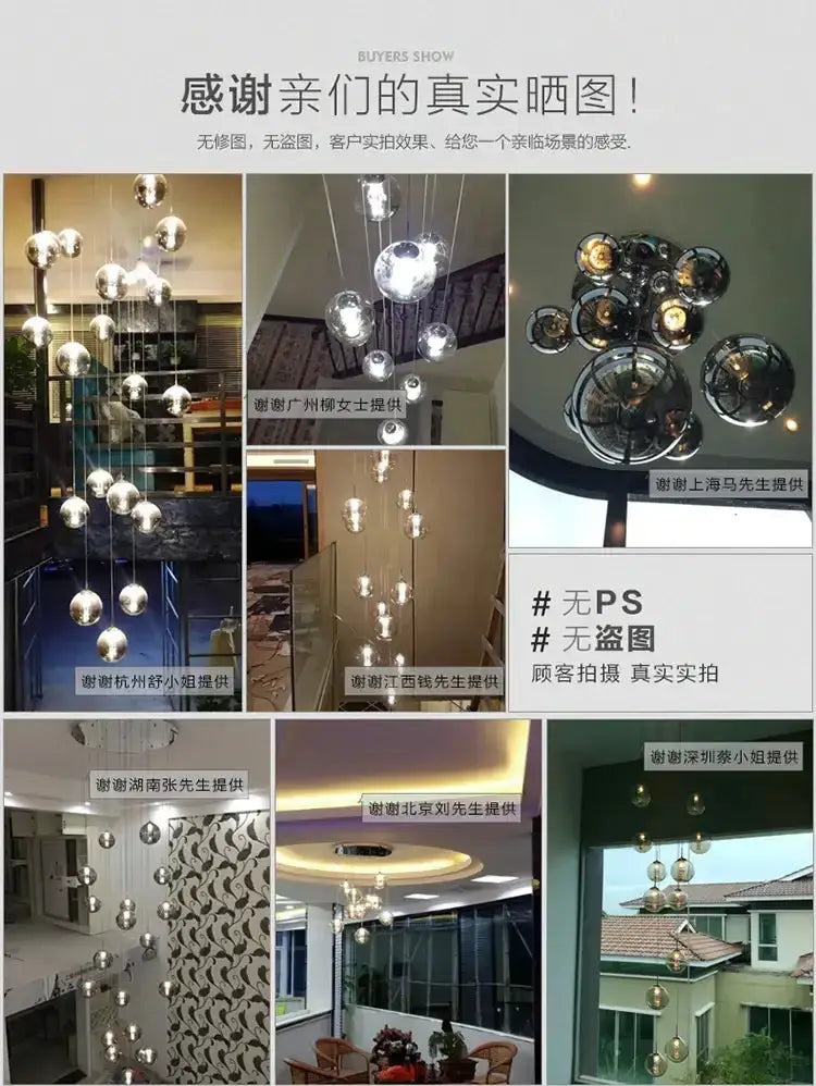 Chandelier Decorbites modern loft dark amber glass spiral pendant with multiple glass spheres on Tampa Home & Garden Store