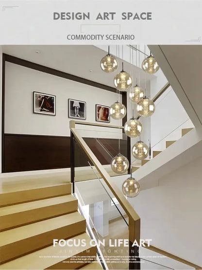 Chandelier Decorbites modern loft amber glass spiral dining pendant with globe pendants on Tampa Home & Garden Store