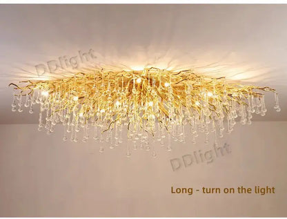 Chandelier Decorbites luxury gold branch crystal dining room pendant light with crystals on Tampa Home & Garden Store