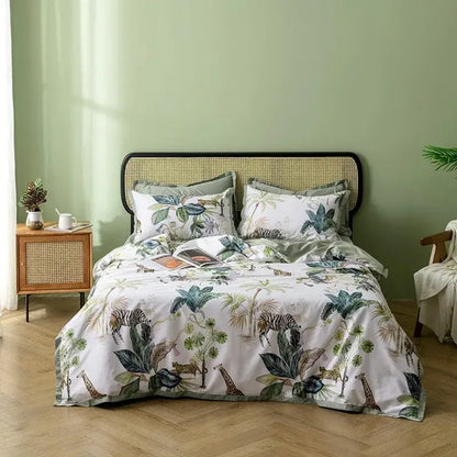 Quilted Navy and Gold Egyptian Cotton Bedding